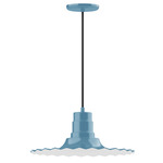 Radial Pendant - Light Blue / White