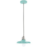 Uno Cap Pendant - Brushed Nickel / Sea Green