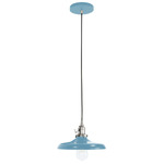 Uno Cap Pendant - Brushed Nickel / Light Blue