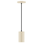Axis Beam Cord Hung Cylinder Pendant - Cream