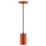Axis Beam Cord Hung Cylinder Pendant - Vermillion