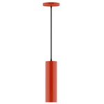Axis Beam Cord Hung Cylinder Pendant - Vermillion
