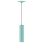 Axis Beam Cord Hung Cylinder Pendant - Sea Green