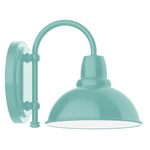 Cafe Hook Outdoor Wall Light - Sea Green / White