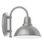 Cafe Hook Outdoor Wall Light - Galvanized / White