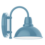 Cafe Hook Outdoor Wall Light - Light Blue / White