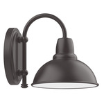 Cafe Hook Outdoor Wall Light - Bronze Matte / White