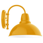 Cafe Hook Outdoor Wall Light - Bright Yellow / White