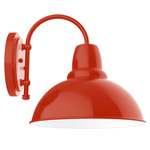 Cafe Hook Outdoor Wall Light - Vermillion / White