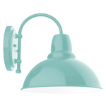 Cafe Hook Outdoor Wall Light - Sea Green / White