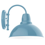 Cafe Hook Outdoor Wall Light - Light Blue / White