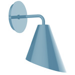 J-Series Jasmine Curved Arm Wall Sconce - Light Blue