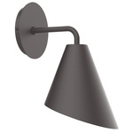 J-Series Jasmine Curved Arm Wall Sconce - Bronze Matte