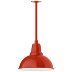 Cafe Stem Hung Outdoor Pendant - Vermillion
