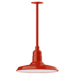 Warehouse Outdoor Stem Hung Pendant - Vermillion