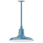 Warehouse Outdoor Stem Hung Pendant - Light Blue