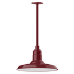 Warehouse Outdoor Stem Hung Pendant - Barn Red