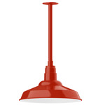 Warehouse Outdoor Stem Hung Pendant - Vermillion