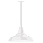 Warehouse Outdoor Stem Hung Pendant - White