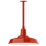 Warehouse Outdoor Stem Hung Pendant - Vermillion