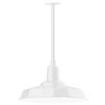 Warehouse Outdoor Stem Hung Pendant - White