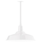 Warehouse Outdoor Stem Hung Pendant - White
