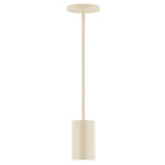 Axis Beam Stem Hung Cylinder Pendant - Cream
