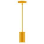 Axis Beam Stem Hung Cylinder Pendant - Bright Yellow