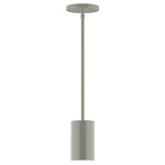 Axis Beam Stem Hung Cylinder Pendant - Moss Green