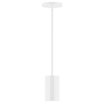 Axis Beam Stem Hung Cylinder Pendant - White