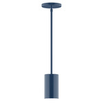 Axis Beam Stem Hung Cylinder Pendant - Navy