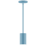 Axis Beam Stem Hung Cylinder Pendant - Light Blue