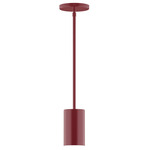 Axis Beam Stem Hung Cylinder Pendant - Barn Red