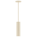 Axis Beam Stem Hung Cylinder Pendant - Cream