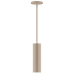 Axis Beam Stem Hung Cylinder Pendant - Clay