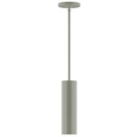 Axis Beam Stem Hung Cylinder Pendant - Moss Green