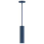 Axis Beam Stem Hung Cylinder Pendant - Navy