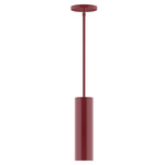 Axis Beam Stem Hung Cylinder Pendant - Barn Red