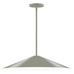 Vessel Stem Hung Outdoor Pendant - Moss Green