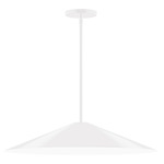 Vessel Stem Hung Outdoor Pendant - White