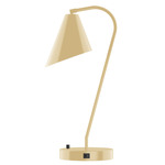 J-Series Jasmine Table Lamp with USB Port - Ivory