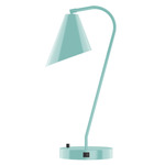 J-Series Jasmine Table Lamp with USB Port - Sea Green