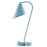J-Series Jasmine Table Lamp with USB Port - Light Blue
