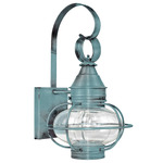 Onion 120V Outdoor Wall Sconce - Verdi Gris / Clear