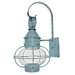 Onion 120V Outdoor Wall Sconce - Verdi Gris / Clear