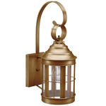 Heal Outdoor Wall Sconce - Antique Brass / Frosted