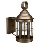 Heal Outdoor Wall Sconce - Dark Antique Brass / Clear