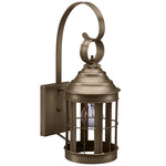Heal Outdoor Wall Sconce - Dark Antique Brass / Clear Seedy