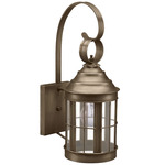 Heal Outdoor Wall Sconce - Dark Antique Brass / Frosted