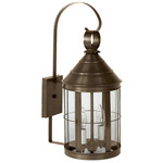 Heal Outdoor Wall Sconce - Dark Antique Brass / Clear
